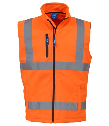 Yoko Hi-Vis Soft Shell Gilet - OR/NV - 3XL